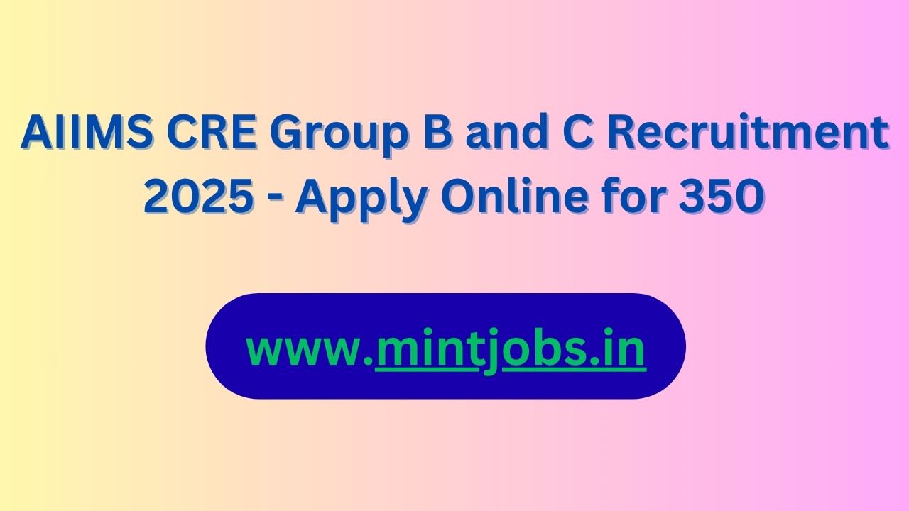 AIIMS CRE Recruitment 2025