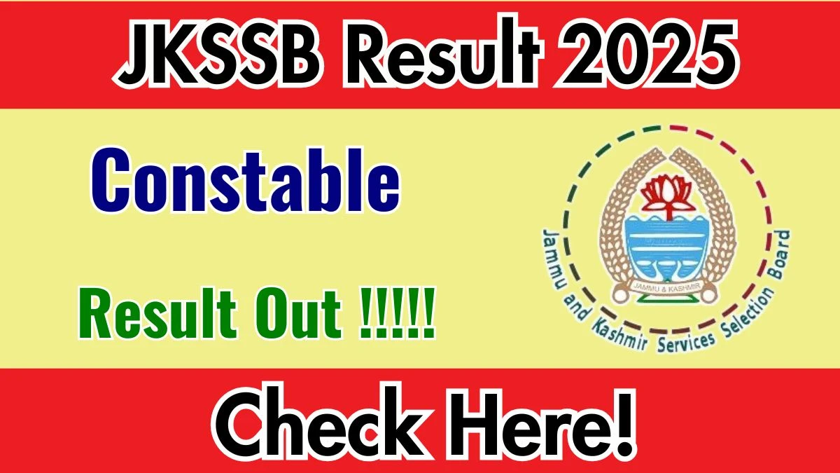 JKSSB Constable Result 2025