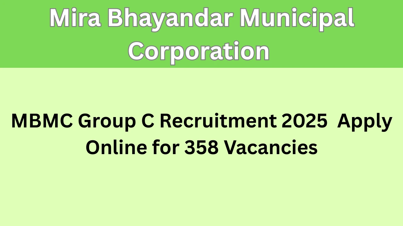 MBMC Group C Recruitment 2025