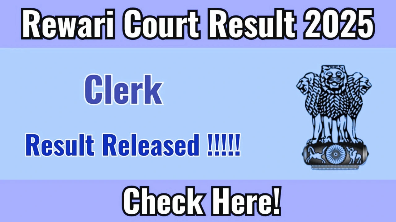 Rewari Court Clerk Result 2025