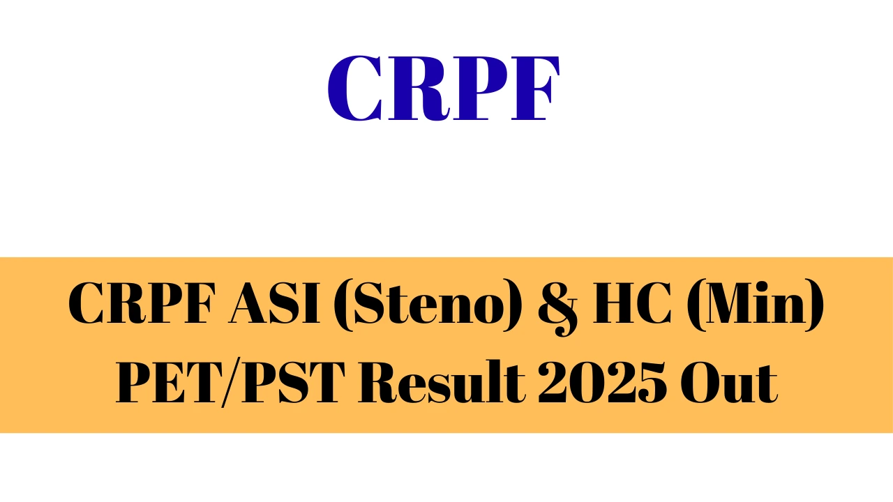 CRPF Result 2025