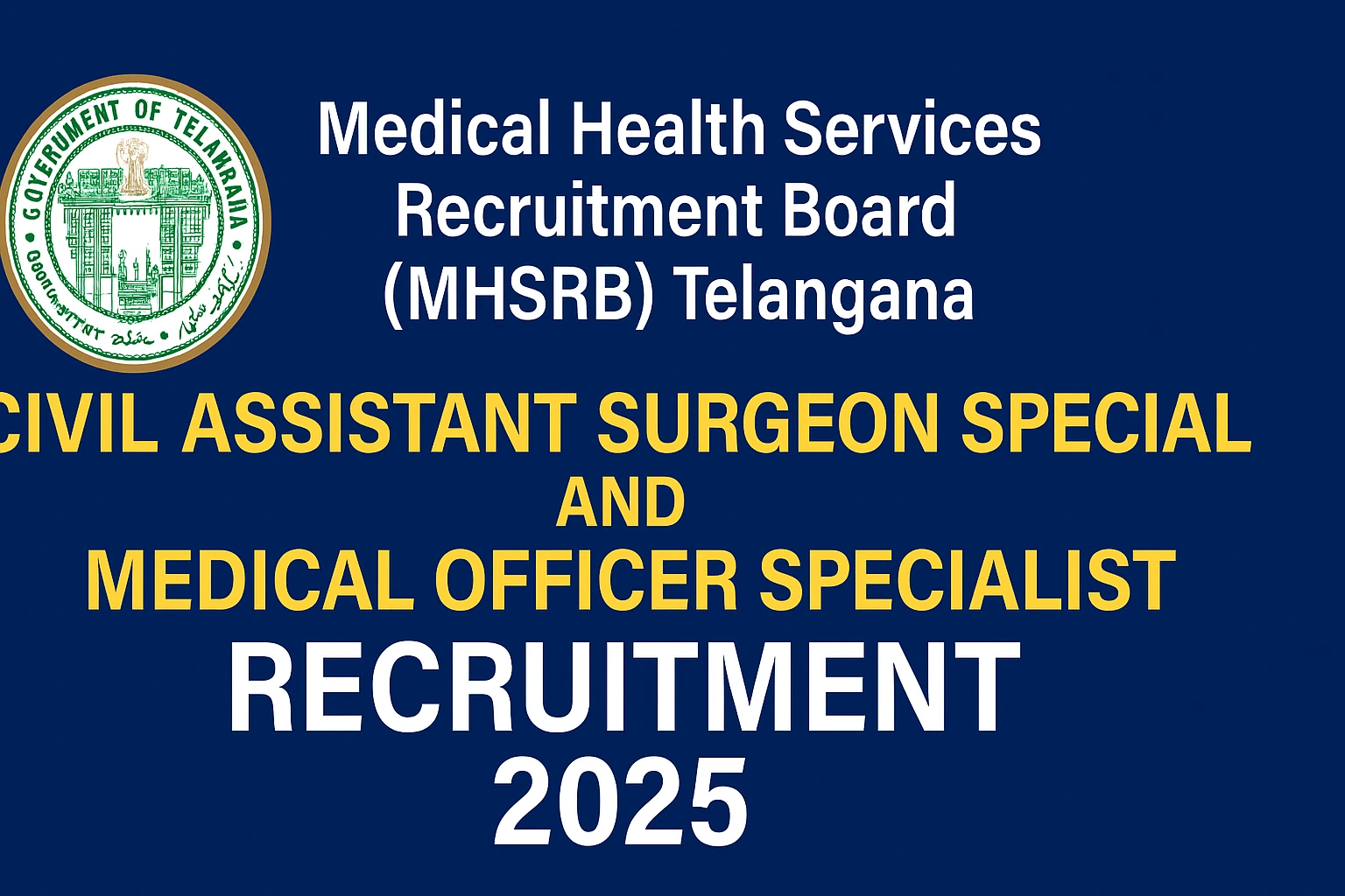 MHSRB Telangana Recruitment 2025